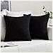 Federe In Velluto A Coste Miulee, Nero, 2 Pezzi, 50 X 50 Cm - Foto miniatura 1