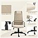 Sedia da Ufficio Ergonomica Girevole con Reclinazione, Altezza Regolabile e Ruote, 58x61x115-125cm, Beige - Foto miniatura 5