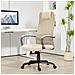 Sedia da Ufficio Ergonomica Girevole con Reclinazione, Altezza Regolabile e Ruote, 58x61x115-125cm, Beige - Foto miniatura 6