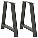 Gambe Tavolo Consolle A A 2pz Antracite 20x28x(72-73)cm Acciaio - Foto miniatura 1