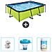 Piscina Fuori Terra - Rettangolo - 220x150x65 Cm - Groen - Include Accessori Coordinati Cb77 - Foto miniatura 1