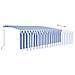 Lusso Casadino -  Tenda Da Sole Retrattile Manuale Con Parasole 5x3m Blu E Bianco - Foto miniatura 3