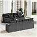 Set di Sofà da Giardino 9 Pezzi con Cuscini Nero Polyrattan - Foto miniatura 2