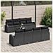 Set di Sofà da Giardino 9 Pezzi con Cuscini Nero Polyrattan - Foto miniatura 3