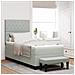 Letto Box Spring con Materasso e Panchina Grigio Chiaro 100x200 cm Velluto - Foto miniatura 2