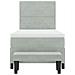 Letto Box Spring con Materasso e Panchina Grigio Chiaro 100x200 cm Velluto - Foto miniatura 9
