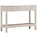 Tavolo Consolle Bianco 110x35x75cm Legno Massello di Mango - Foto miniatura 1