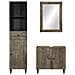 Set Mobili da Bagno 3pz in Legno Massello di Mango - Foto miniatura 2