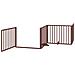 Cancello Cani Porta Pieghevole Marrone 4 Pannelli 320cm Pioppo - Foto miniatura 4