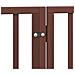 Cancello Cani Porta Pieghevole Marrone 4 Pannelli 320cm Pioppo - Foto miniatura 9