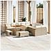 Set Divano da Giardino con cuscino 13 pcs Beige Poly Rattan - Foto miniatura 2