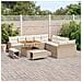 Set Divano da Giardino con cuscino 13 pcs Beige Poly Rattan - Foto miniatura 3