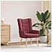 Sedia rilassante Rosso vino 63 x 67 x 94 cm Tessuto - Foto miniatura 2
