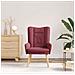 Sedia rilassante Rosso vino 63 x 67 x 94 cm Tessuto - Foto miniatura 3