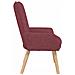 Sedia rilassante Rosso vino 63 x 67 x 94 cm Tessuto - Foto miniatura 5