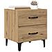 Armadietto per letto 2 pcs rovere artigianale 40 x 35 x 47,5 cm - Foto miniatura 3