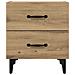 Armadietto per letto 2 pcs rovere artigianale 40 x 35 x 47,5 cm - Foto miniatura 7