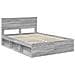 Struttura del letto Grigio Sonoma 140 x 190 cm Pino massello - Foto miniatura 4