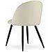 Sedia BELLO in velluto beige con gambe nere - Foto miniatura 4
