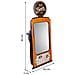 Specchio In Metallo Arancione 42x82x5h - Foto miniatura 7