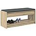 Panca per ingresso con cuscino Rovere Sonoma 103 x 38 x 45 cm - Foto miniatura 3