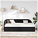 Struttura Letto Angolare con Materasso 2 pcs Nero Velluto - Foto miniatura 3