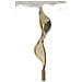 Lampada Da Terra Slim Bianca Con Piume Bianche E Stelo Oro Decorato - Foto miniatura 3