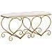 Panca Heart Crema E Gold - 105 X 37,5 X H 51,5 Cm - Foto miniatura 1