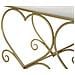 Panca Heart Crema E Gold - 105 X 37,5 X H 51,5 Cm - Foto miniatura 7