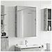 Mobiletto per specchio da bagno con lo scaffale Grigio cemento - Foto miniatura 2
