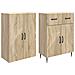 Set di armadi 2 pcs Rovere Sonoma 66 x 34,5 x 89,5 cm - Foto miniatura 3