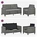 Set di Divani con Storage 2 pz Grigio Scuro Poliestere - Foto miniatura 4