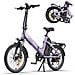 O20 Boost Bici elettrica pieghevole, motore 250W, batteria 48V 13,5Ah, autonomia massima 120 km, velocità massima 25 km /h, pneumatici antiforatura, ottima per tragitti cittadini e gite nel fine settimana, colore viola - Foto miniatura 1