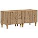 Mobile TV LED a 3 pezzi Rovere Artigianale Legno ingegnerizzato - Foto miniatura 2