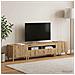 Mobile TV LED a 3 pezzi Rovere Artigianale Legno ingegnerizzato - Foto miniatura 6