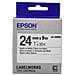 Nastro Etichette Formato 24 mm x 9 m Nero su Bianco - Foto miniatura 1