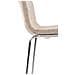 2 Sgabelli Alti HOOVER in Tessuto - Set 2 Sgabelli Bar Design H76 cm I Sedie Sgabello Ergonomiche con Schienale Crema Cromato - Foto miniatura 5