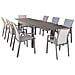 Jerri - Set Tavolo In Alluminio Cm 135/270 X 90 X 75 H Con 8 Poltrone Lotus - Foto miniatura 1