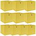 Scatole Portaoggetti 10pz Gialle 32x32x32 cm Tessuto - Foto miniatura 1