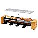 Chef-grill rac-600w corippo Raclette Antiaderente E Piastra Naturale (pietra Calda) Per 4 Persone, 600 W, Design In Legno - Foto miniatura 1