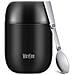 Alimentari Flask Barattolo Di Vetro Acciaio Inossidabile Re Alimentare Con Folding Spoon-450ml (nero)  - Foto miniatura 1