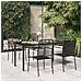 Set Da Pranzo Da Giardino 5 Pz Nero Corda Di Cotone E Acciaio - Foto miniatura 1