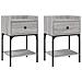 Comodini 2 Pz Grigio Sonoma 40,5x31x60 Cm In Legno Multistrato - Foto miniatura 2