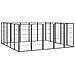 Box Cani 20 Pannelli Nero 50x100 Cm Acciaio Verniciato Polvere - Foto miniatura 3
