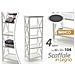 Trade Shop - Scaffale Mobile A 4 Ripiani Mensole In Legno Colore Bianco 40x33x104 Cm 788253 - Foto miniatura 1