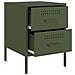 Comodino Verde Oliva 36x39x50,5 Cm In Acciaio - Foto miniatura 5