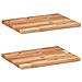 Mensole Da Parete 2 Pz 40x30x2 Cm Legno Acacia Rifinito A Olio - Foto miniatura 2