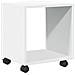Mobiletto Con Ruote Bianco 37x33x42,5 Cm In Truciolato - Foto miniatura 2