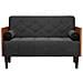 Divano Divanetto con Cuscini Bolster Nero 110 cm Velluto - Foto miniatura 6