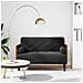 Divano Divanetto con Cuscini Bolster Nero 110 cm Velluto - Foto miniatura 1